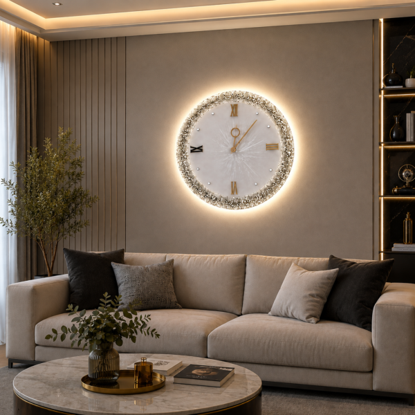 ساعت دیواری المابانورپردازی ملایم کد481